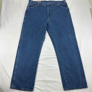 ickies Men's Relaxed Fit Jeans Blue Denim 42x32 Workwear Straight Leg NWT